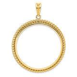 37 mm 14k Yellow Gold coin bezel for 37 mm Coin