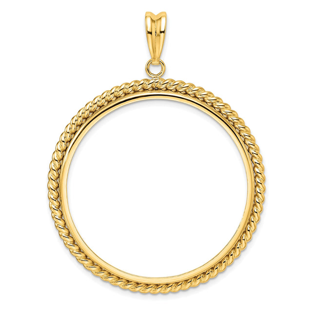 37 mm 14k Yellow Gold coin bezel for 37 mm Coin