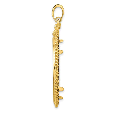 37 mm 14k Yellow Gold coin bezel for 37 mm Coin — alternate view