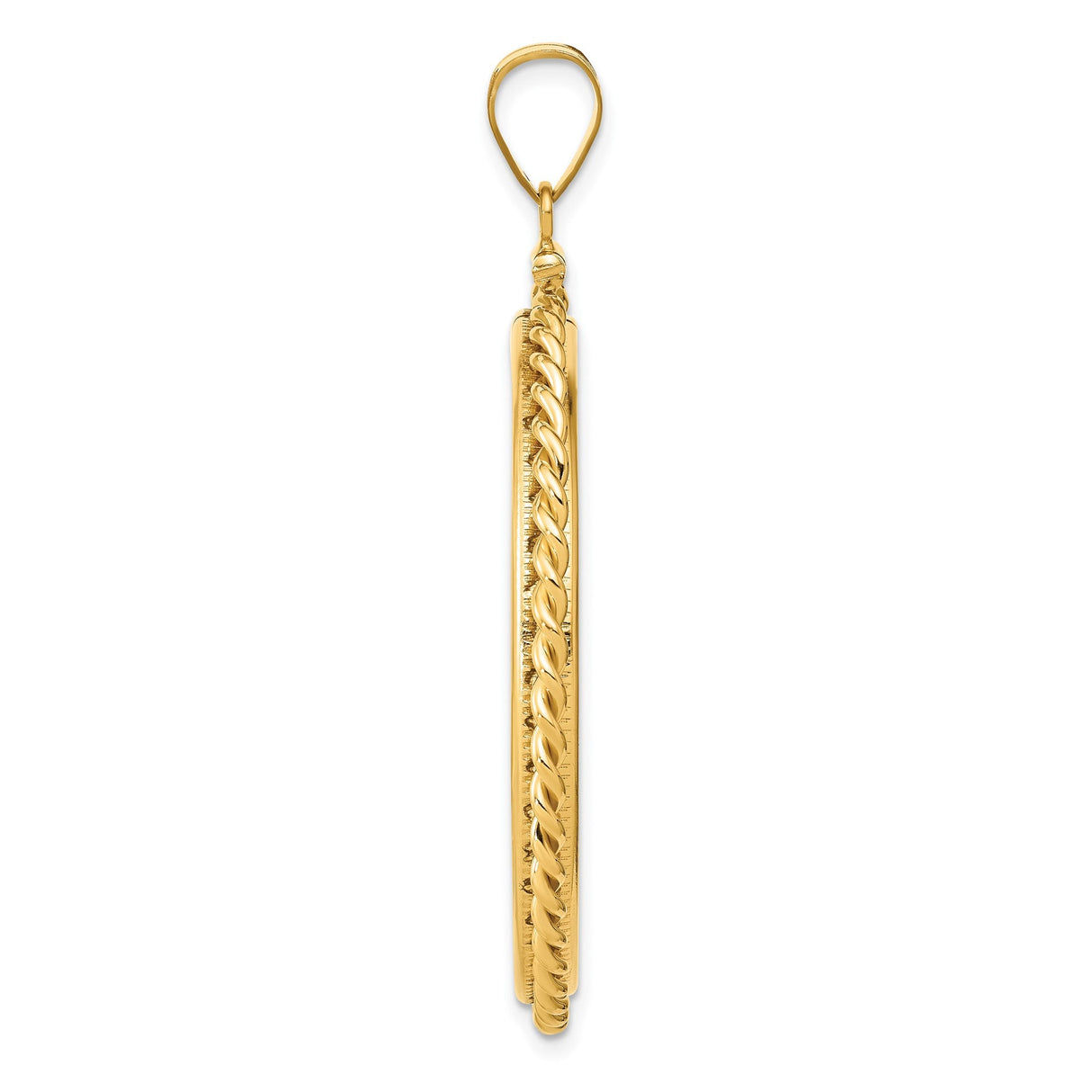 37 mm 14k Yellow Gold coin bezel for 37 mm Coin — alternate view