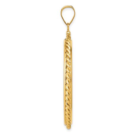 37 mm 14k Yellow Gold coin bezel for 37 mm Coin — alternate view