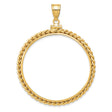 37 mm 14k Yellow Gold coin bezel for 37 mm Coin
