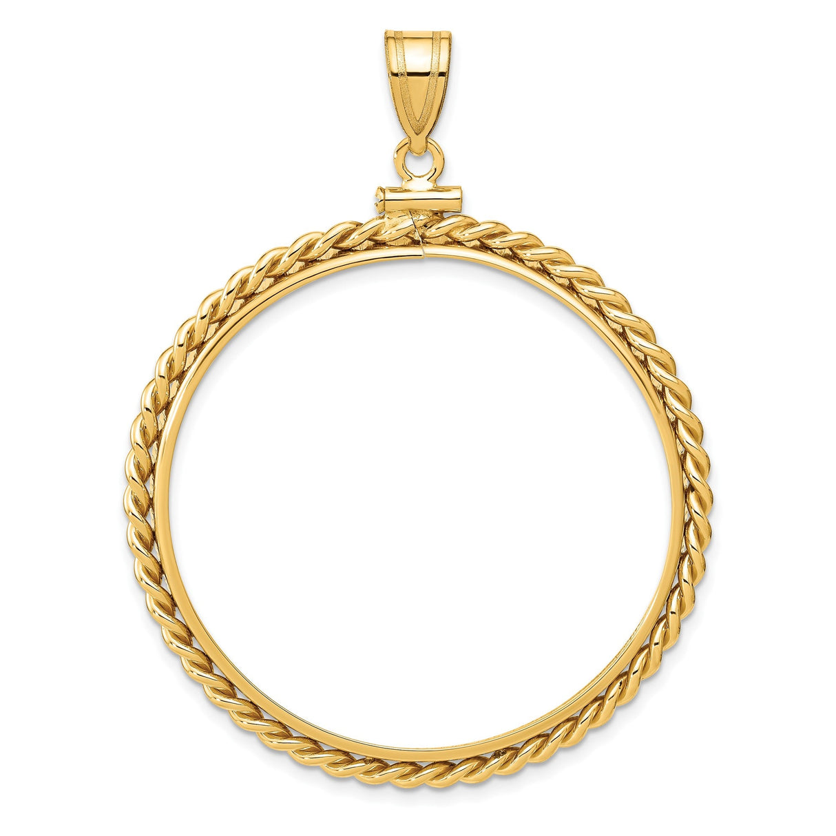 37 mm 14k Yellow Gold coin bezel for 37 mm Coin