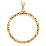 37 mm 14k Yellow Gold coin bezel for 37 mm Coin
