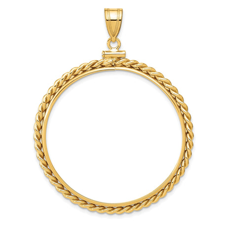 37 mm 14k Yellow Gold coin bezel for 37 mm Coin