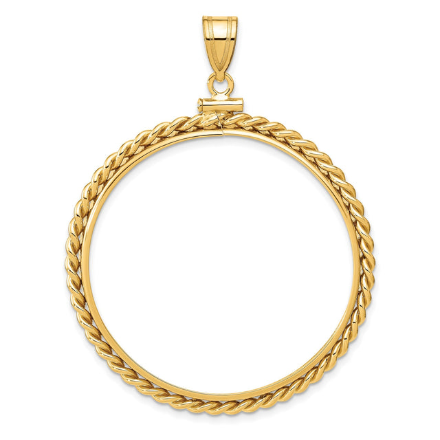 37 mm 14k Yellow Gold coin bezel for 37 mm Coin