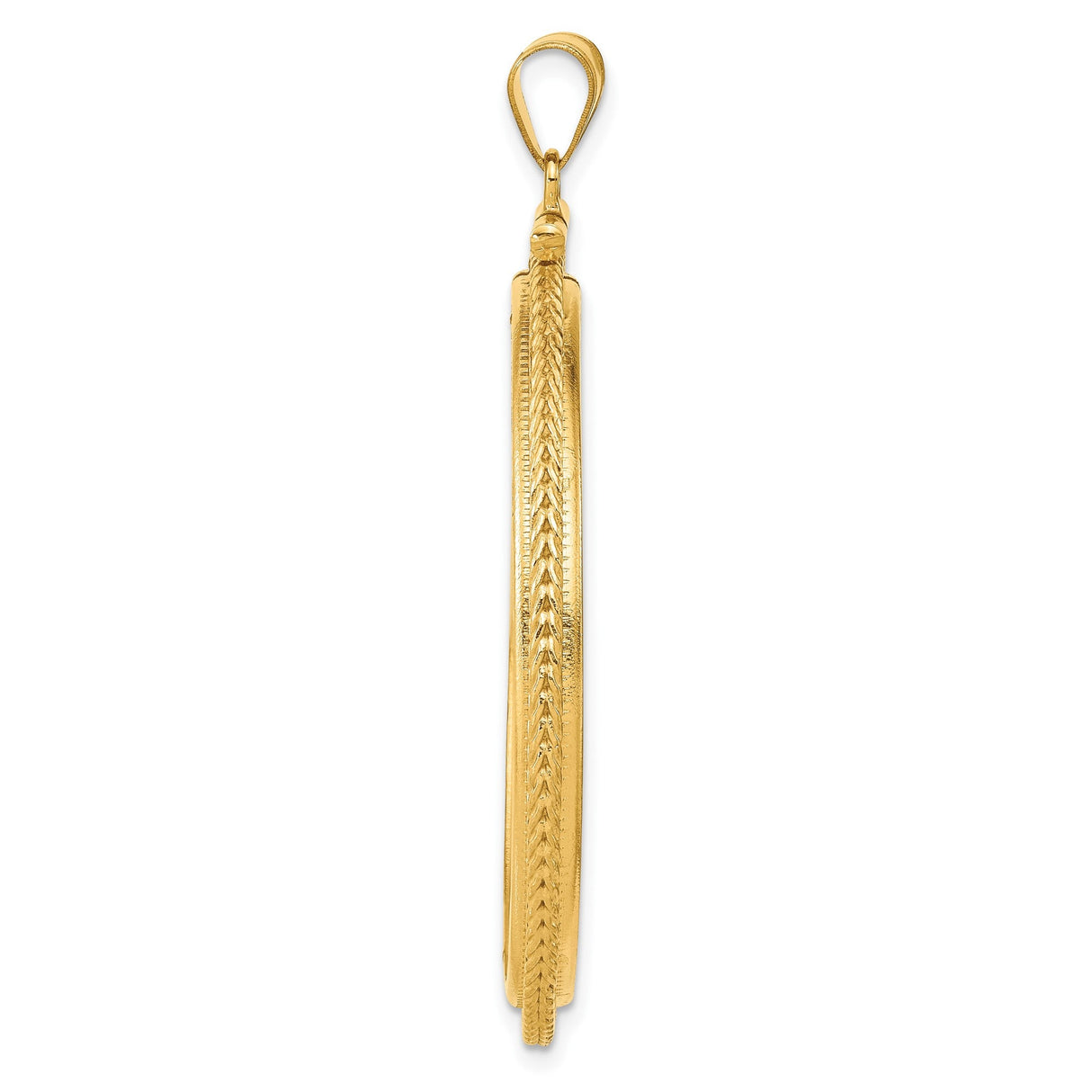 37 mm 14k Yellow Gold coin bezel for 37 mm Coin — alternate view