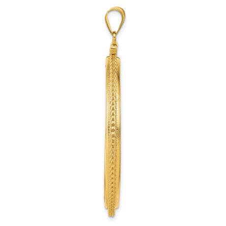 37 mm 14k Yellow Gold coin bezel for 37 mm Coin — alternate view