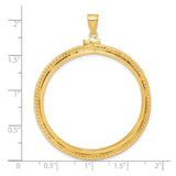 37 mm 14k Yellow Gold coin bezel for 37 mm Coin — size reference (ruler)
