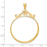 37 mm 14k Yellow Gold coin bezel for 37 mm Coin — size reference (ruler)