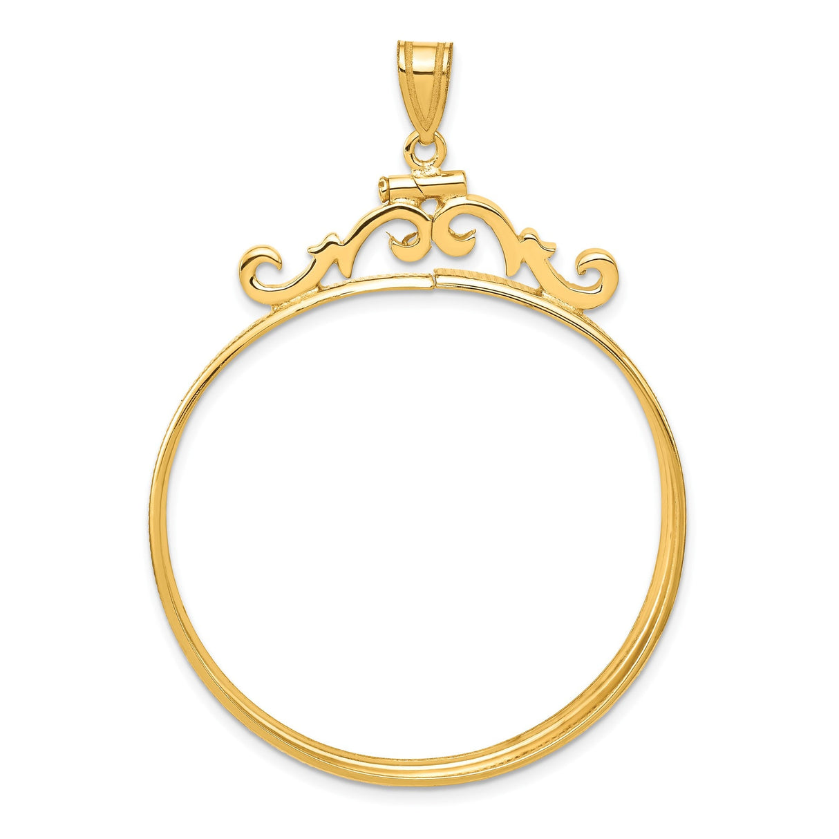 37 mm 14k Yellow Gold coin bezel for 37 mm Coin
