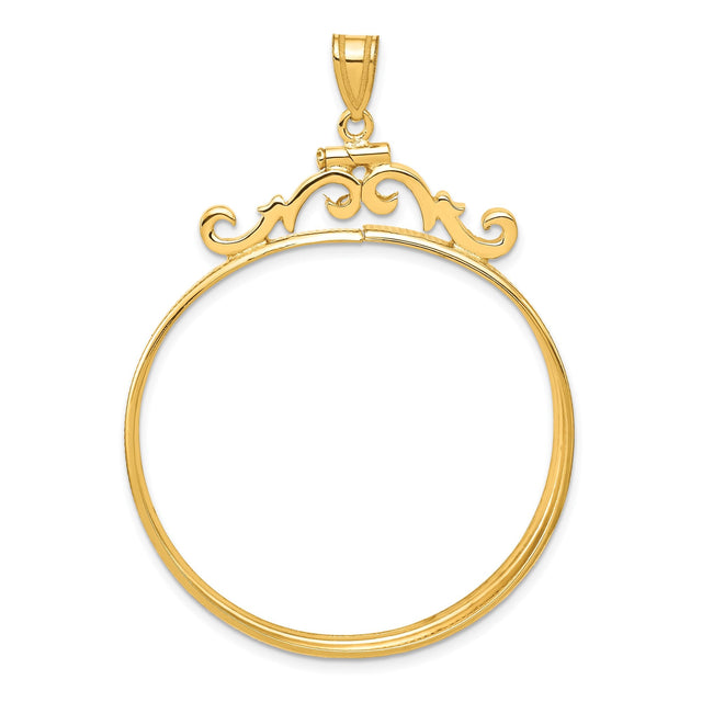 37 mm 14k Yellow Gold coin bezel for 37 mm Coin