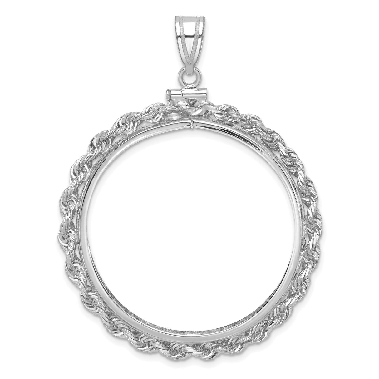 37 mm 14k White Gold coin bezel for 37 mm Coin