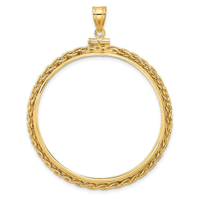 37 mm 14k Yellow Gold coin bezel for 37 mm Coin