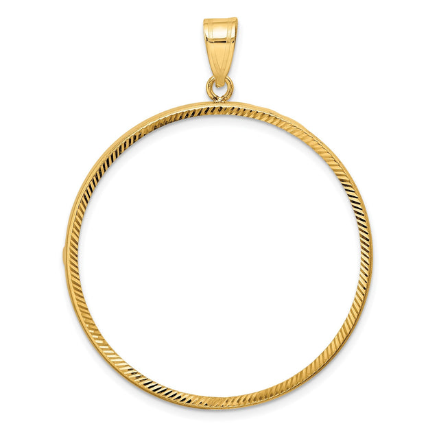 38 mm 10k Yellow Gold coin bezel for 38.1 mm Coin