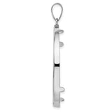 38 mm 14k White Gold coin bezel for 38.1 mm Coin — alternate view
