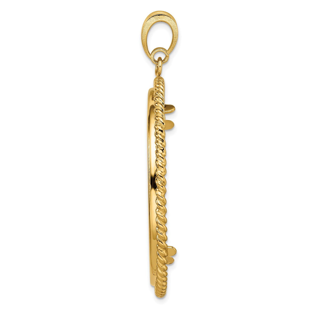 38 mm 14k Yellow Gold coin bezel for 38.1 mm Coin — alternate view