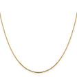 14K Yellow Gold 1 mm Box Chain Necklace, Polished