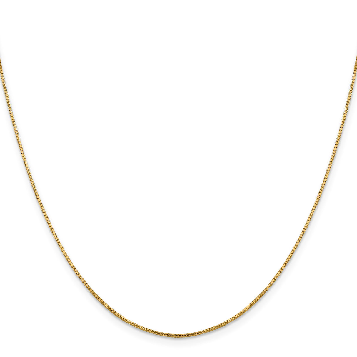 14K Yellow Gold 1 mm Box Chain Necklace, Polished
