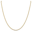 14K Yellow Gold 1.5 mm Polished Chain Necklace, Solid