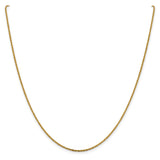 14K Yellow Gold 1.5 mm Polished Chain Necklace, Solid