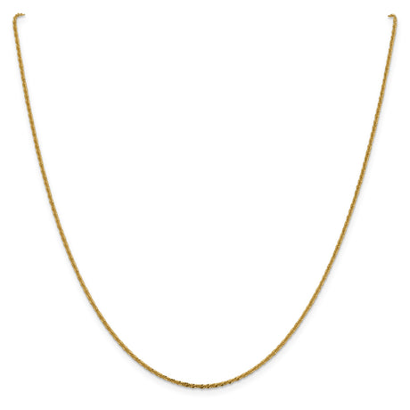 14K Yellow Gold 1.5 mm Polished Chain Necklace, Solid