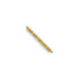14K Yellow Gold 1.5 mm Polished Chain Necklace, Solid detail view