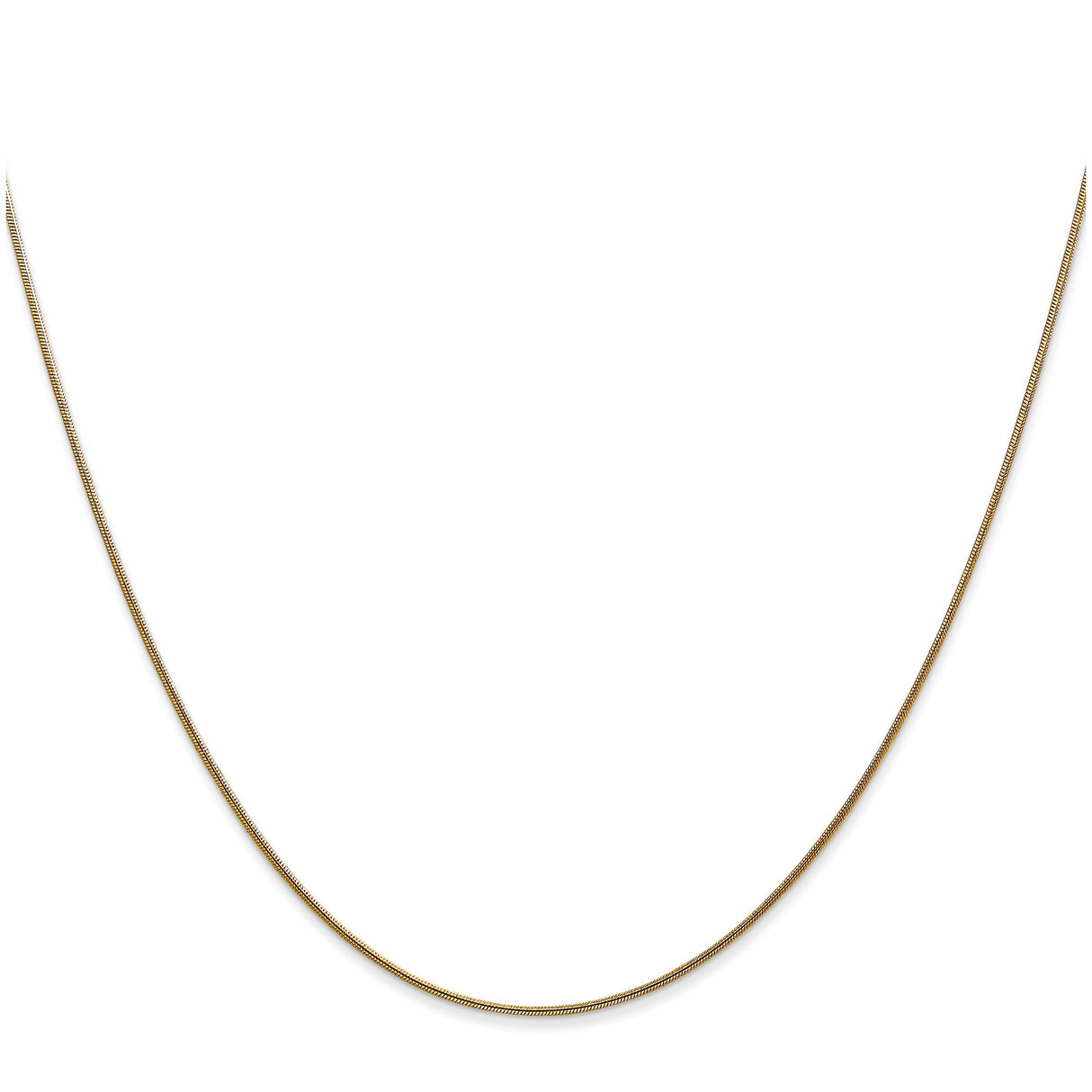 14K Yellow Gold 0.8 mm Polished Chain Necklace