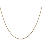 14K Yellow Gold 0.8 mm Polished Chain Necklace