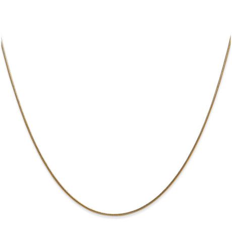 14K Yellow Gold 0.8 mm Polished Chain Necklace