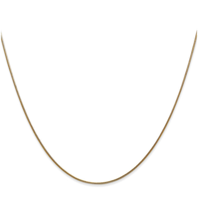 14K Yellow Gold 0.8 mm Polished Chain Necklace