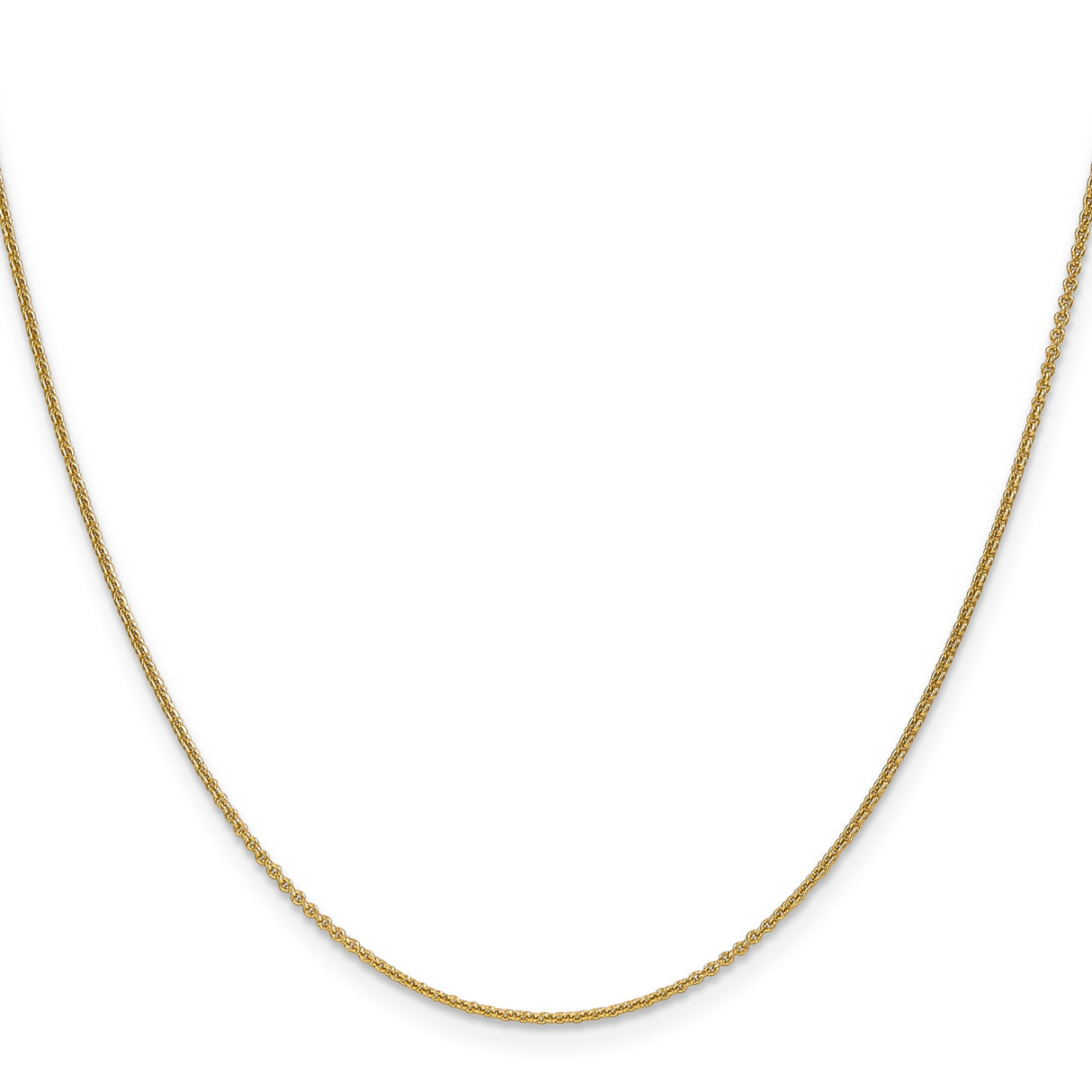 14K Yellow Gold 1.1 mm Polished Chain Necklace