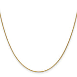 14K Yellow Gold 1.1 mm Polished Chain Necklace