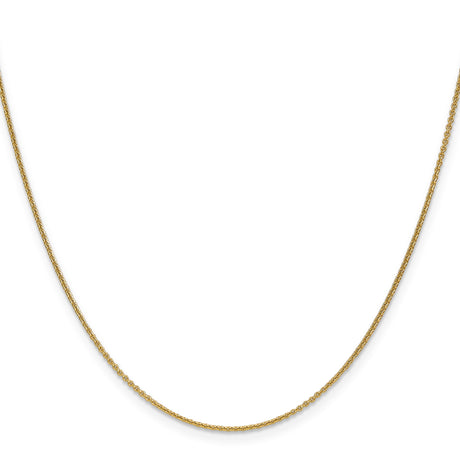 14K Yellow Gold 1.1 mm Polished Chain Necklace