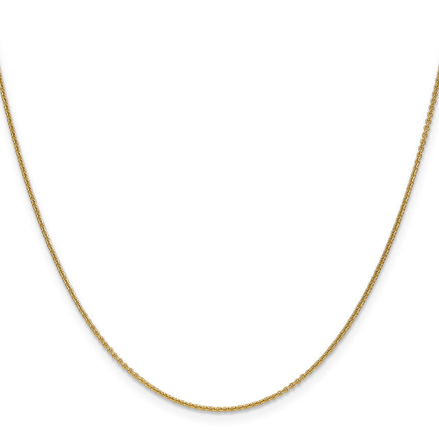 14K Yellow Gold 1.1 mm Polished Chain Necklace