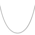14K White Gold 1.1 mm Polished Chain Necklace, Solid