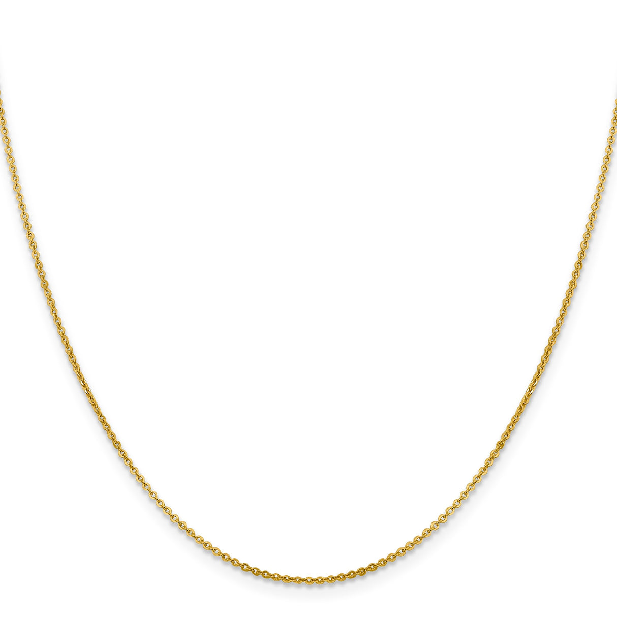 14K Yellow Gold 1.4 mm Polished Chain Necklace