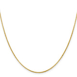 14K Yellow Gold 1.4 mm Polished Chain Necklace