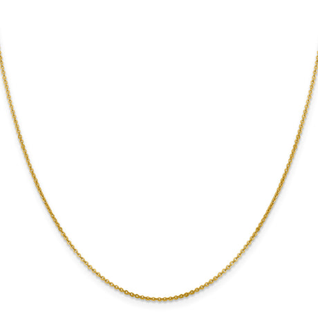 14K Yellow Gold 1.4 mm Polished Chain Necklace