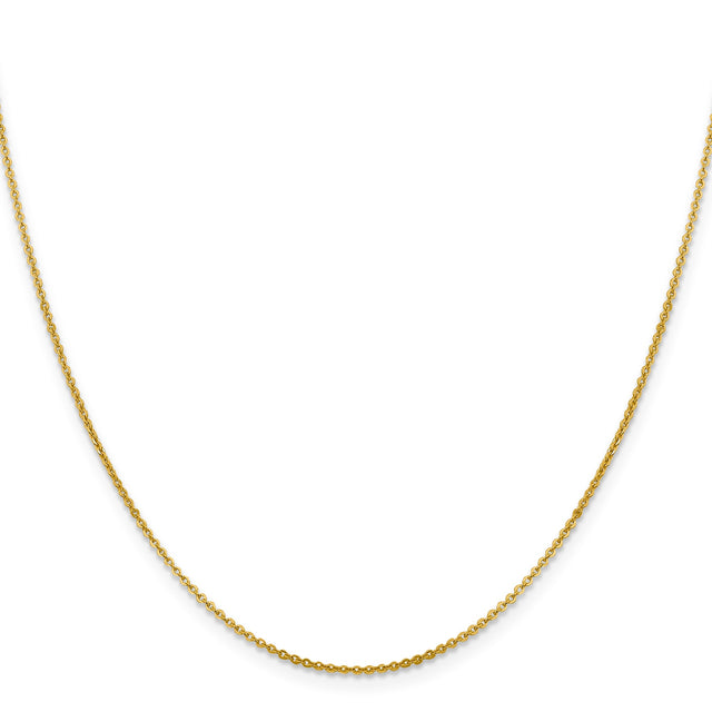 14K Yellow Gold 1.4 mm Polished Chain Necklace