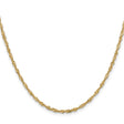 14K Yellow Gold 1.9 mm Singapore Chain Necklace, Polished