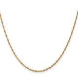 14K Yellow Gold 1.3 mm Singapore Chain Necklace, Polished