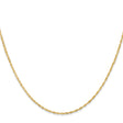 10K Yellow Gold 1 mm Singapore Chain Necklace, Polished