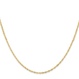 10K Yellow Gold 1 mm Singapore Chain Necklace, Polished