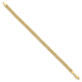 14K Yellow Gold 4.5 mm Rope Chain Bracelet, Polished