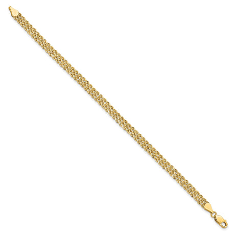 14K Yellow Gold 4.5 mm Rope Chain Bracelet, Polished