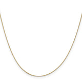 10K Yellow Gold 0.5 mm Box Chain Necklace, Polished