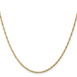 10K Yellow Gold 1.3 mm Singapore Chain Necklace, Polished