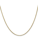 10K Yellow Gold 1 mm Box Chain Necklace, Polished