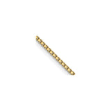 10K Yellow Gold 1 mm Box Chain Necklace, Polished detail view
